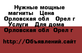 Нужные мощные магниты › Цена ­ 300 - Орловская обл., Орел г. Услуги » Для дома   . Орловская обл.,Орел г.